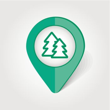 Forest map pin icon