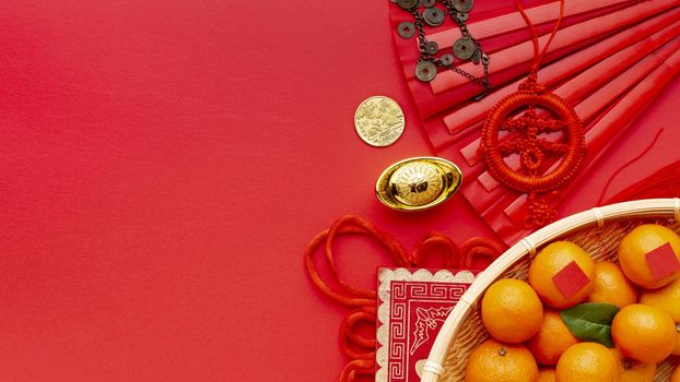 basket tangerines pendant chinese new year