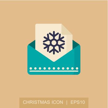 Christmas letter icon. Christmas card template