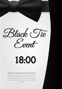 A4 Elegant Black Tie Event Invitation Template
