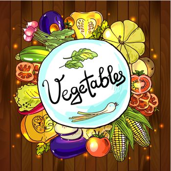 sketch different vegetables