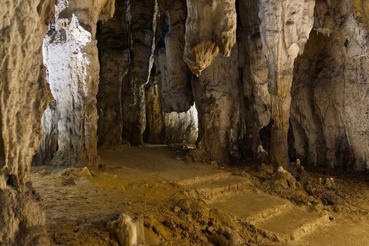 cave with stalactites and stalagmites in Beredine, Croatia