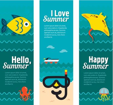 Travel and vacation vector banners