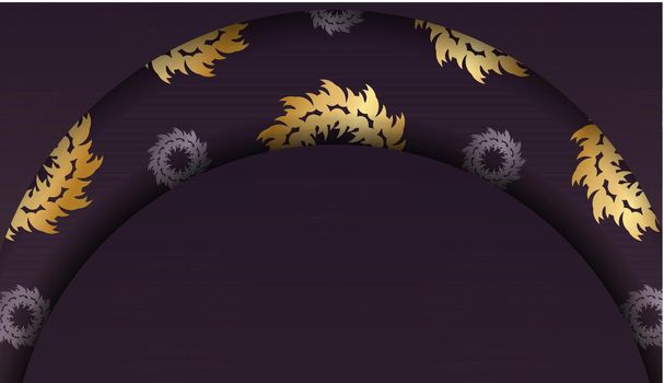 Burgundy banner with luxurious gold pattern and place under your text