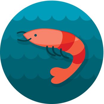 Shrimp icon. Prawn vector. Summer. Vacation