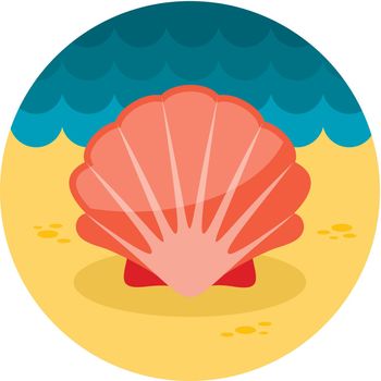 Seashell flat icon