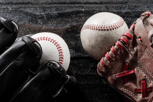 baseball glove and baseball