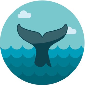 Whale tail icon. Summer. Vacation
