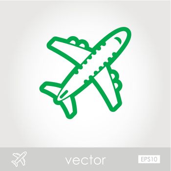 Aircraft outline icon. Travel. Summer. Vacation