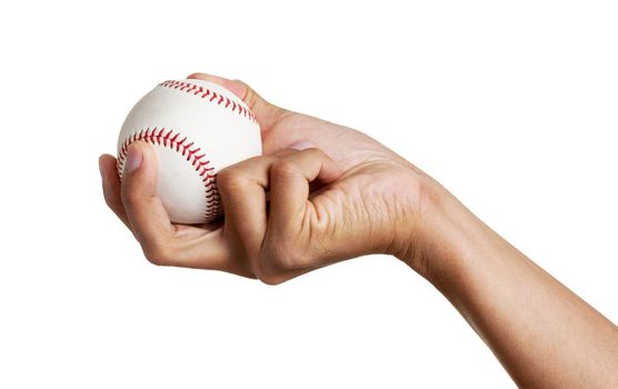 baseball in man's hand