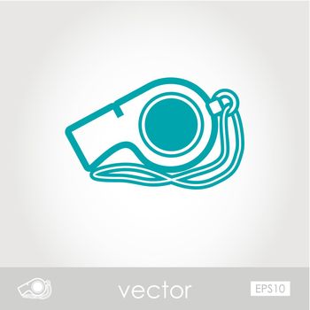Whistle outline icon. Summer. Vacation