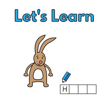 Cartoon Hare Learning Game for Kids