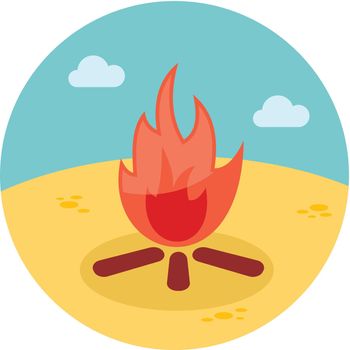 Bonfire flat icon