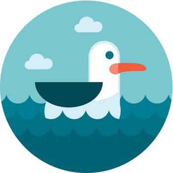 Seagull flat icon