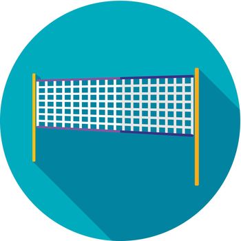Volleyball net beach sport flat icon