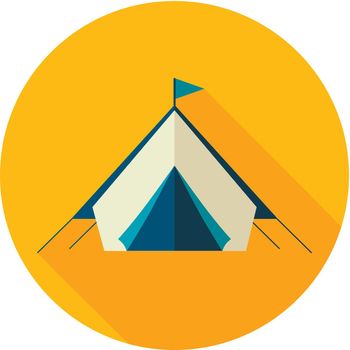 Tent flat icon. Summer. Vacation