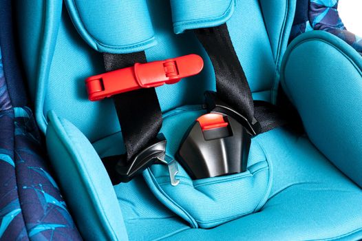 Blue child safety seat