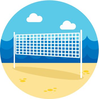 Volleyball net beach sport icon. Summer. Vacation