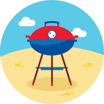 Barbecue grill icon. Summer. Holiday