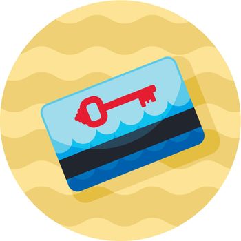 Electronic keycard icon. Summer. Vacation