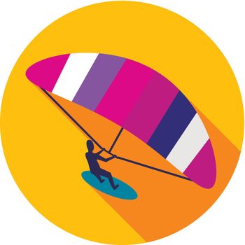 Kite boarding. Kite surfing icon. Summer. Vacation