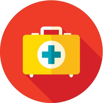 First aid flat icon with long shadow