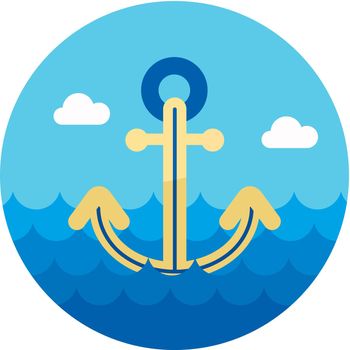 Anchor icon. Summer. Marine