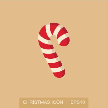 Christmas Candy Cane icon. Christmas card template