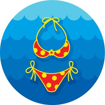 Swimsuit icon. Summer. Vacation