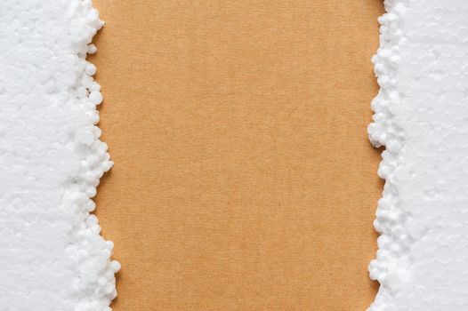 White polystyrene foam, material for packaging or craft applications