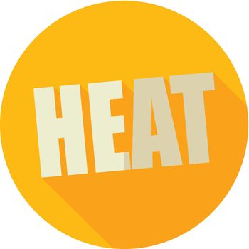 Heat flat icon. Summer. Vacation