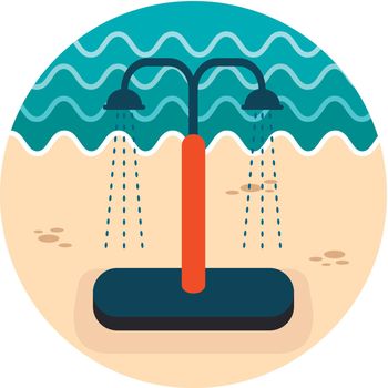 Summer beach pool shower icon. Summer. Vacation