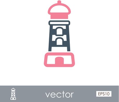 Lighthouse outline icon. Summer. Vacation