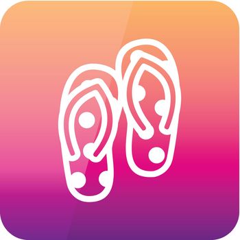 Flip Flops outline icon. Summer. Vacation