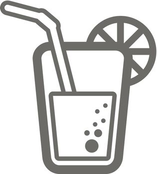 Cocktail outline icon. Summer. Vacation