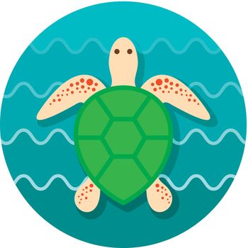 Sea turtle icon. Summer. Vacation