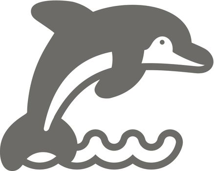 Dolphin outline icon. Summer. Vacation