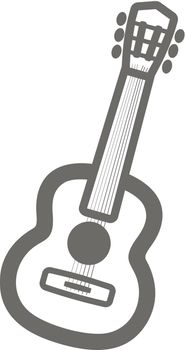 Guitar Beach outline icon. Summer. Vacation