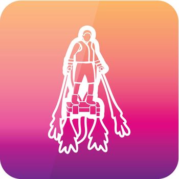 FlyBoard outline icon. Summer. Vacation