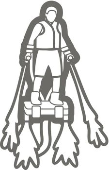 FlyBoard outline icon. Summer. Vacation