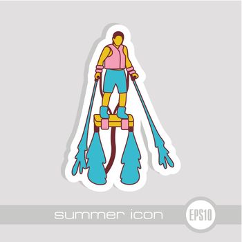 FlyBoard icon. Summer. Vacation