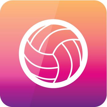 Volleyball outline icon. Summer. Vacation