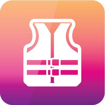 Life jacket outline icon. Summer. Vacation