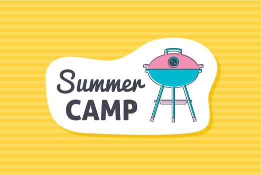 Summer poster card. Summer camp