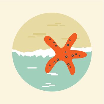 Starfish vector icon. Summer, Sun, Sea, Beach