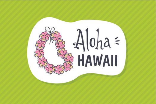 Summer poster card. Aloha Hawaii