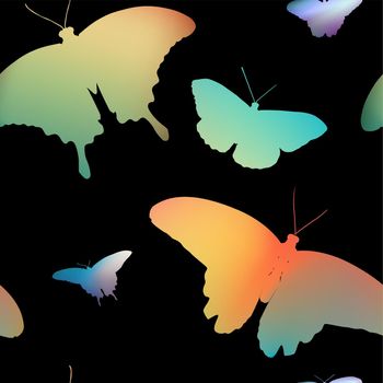 butterflies pattern. Cute butterfly seamless pattern for print textures illustration