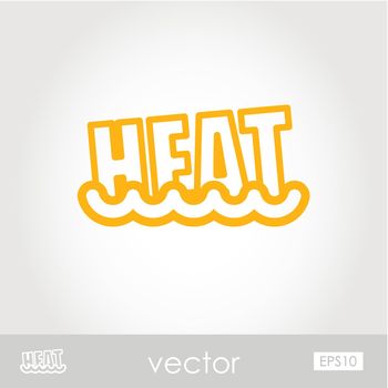 Heat outline icon. Summer. Vacation