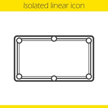 Billiard table linear icon