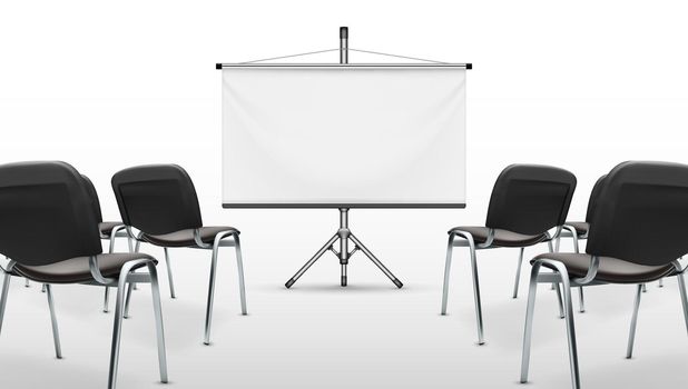 Meeting Presentation Room With Projection Screen